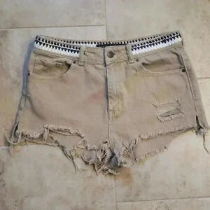 P.S. Erin Wasson Distressed Denim Shorts